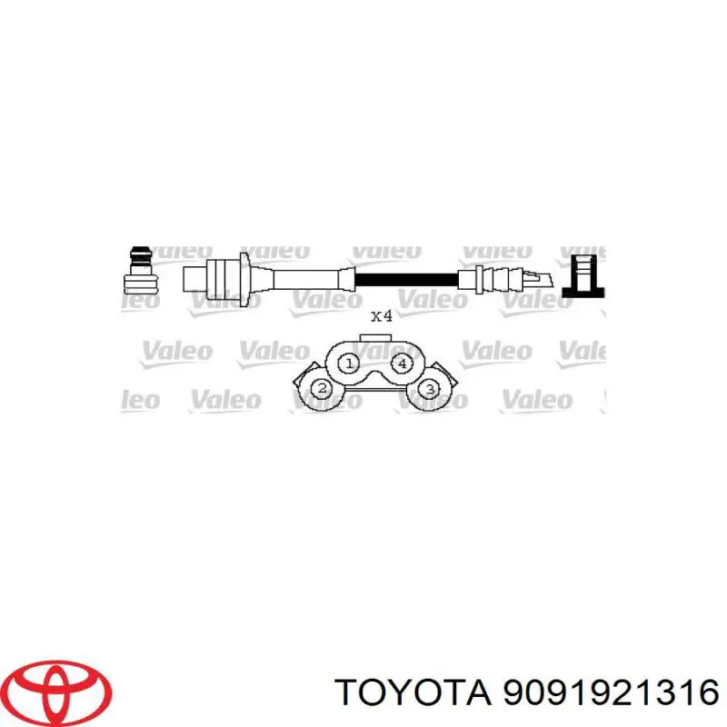 Do koszyka Zestaw przewodów wysokiego napięcia Toyota Hiace II H5