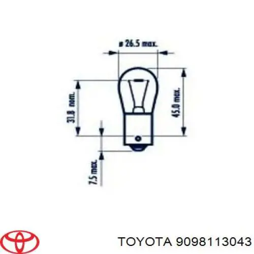 Żarówka Toyota 9098113043 cena, od 3,30 USD