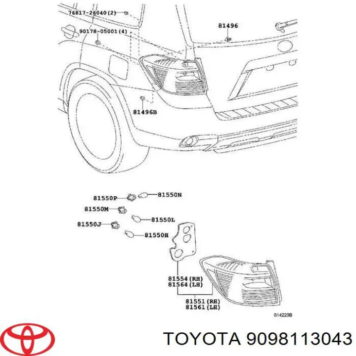 Do koszyka 9098113043 Toyota Żarówka