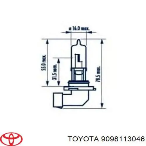 9098113046 Toyota Żarówka halogenowa