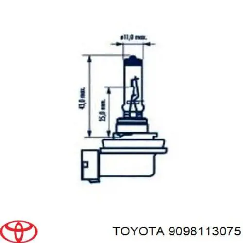 9098113075 Toyota Żarówka
