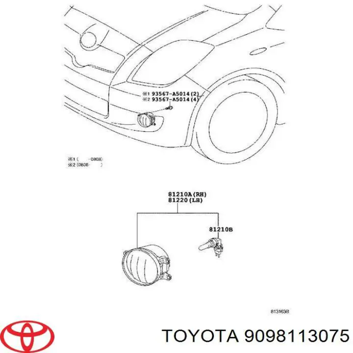 Do koszyka 9098113075 Toyota Żarówka