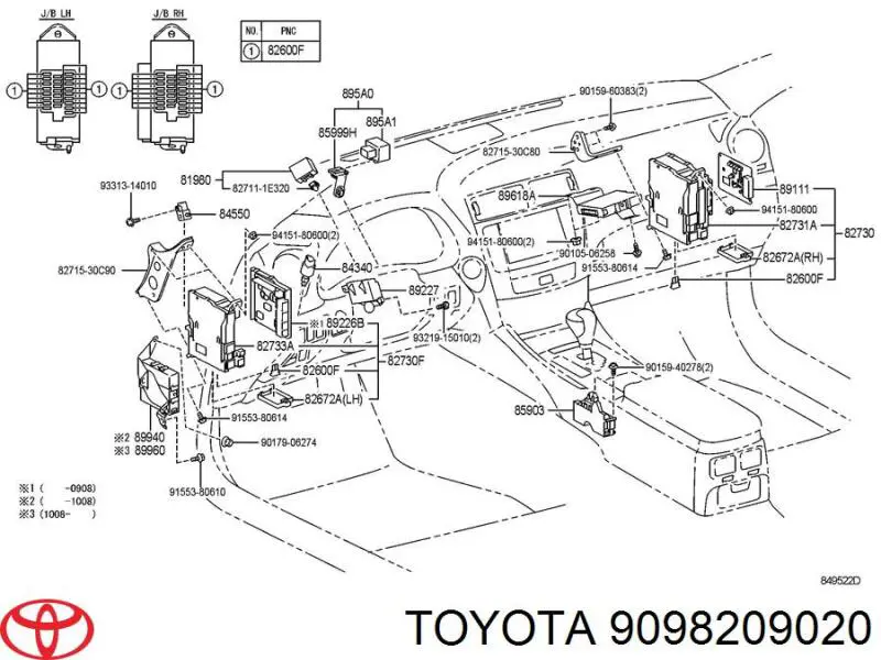 Bezpiecznik Toyota 9098209020 cena, od 0,51 USD