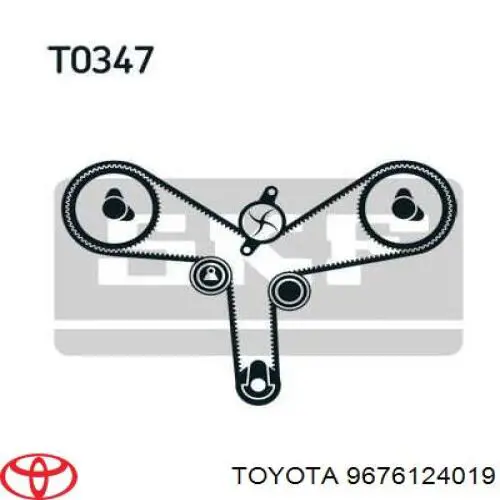 9676124019 Toyota uszczelka pompy wodnej