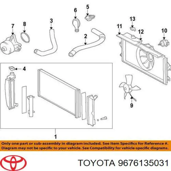 Pierścień uszczelniający układu chłodzenia Toyota 9676135031 cena, od 2,73 USD