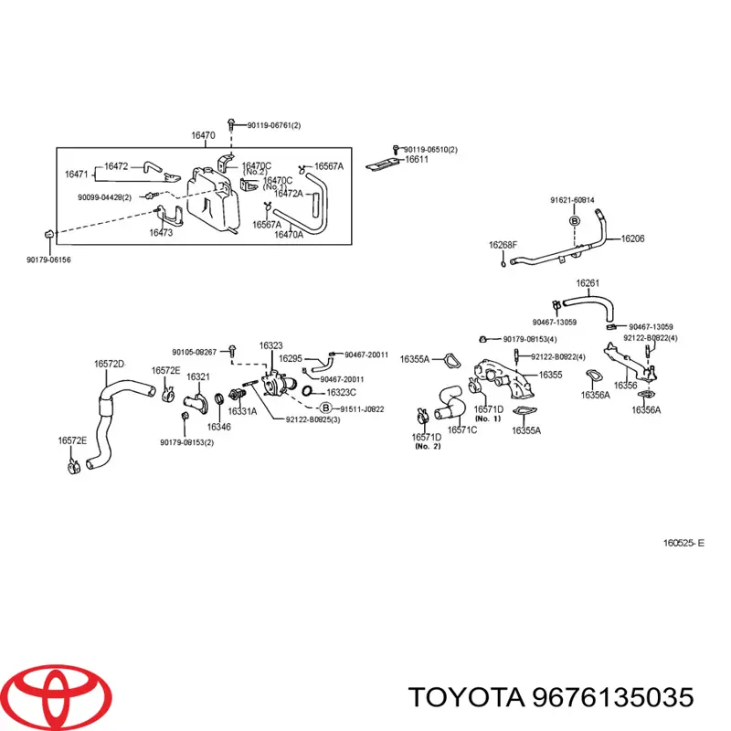 Do koszyka 9676135035 Toyota Uszczelka termostatu
