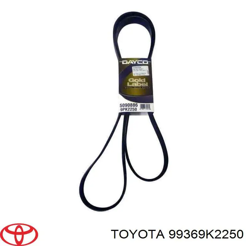 Pas napędowy mechanizmów Toyota 99369K2250 cena, od 47,99 USD