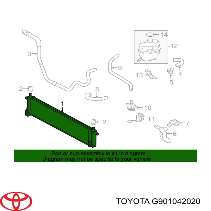 G901042020 Toyota Chłodnica silnika