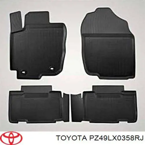 Dywaniki przód+tył, komplet do Toyota RAV4 IV A4