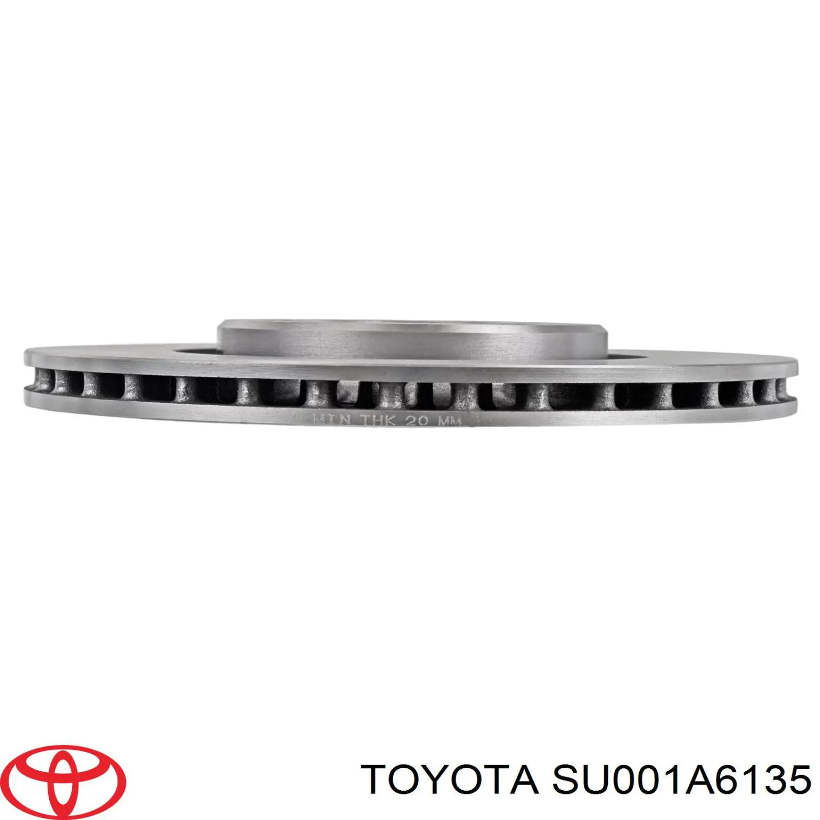 SU001A6135 Toyota Tarcza hamulcowa tylna