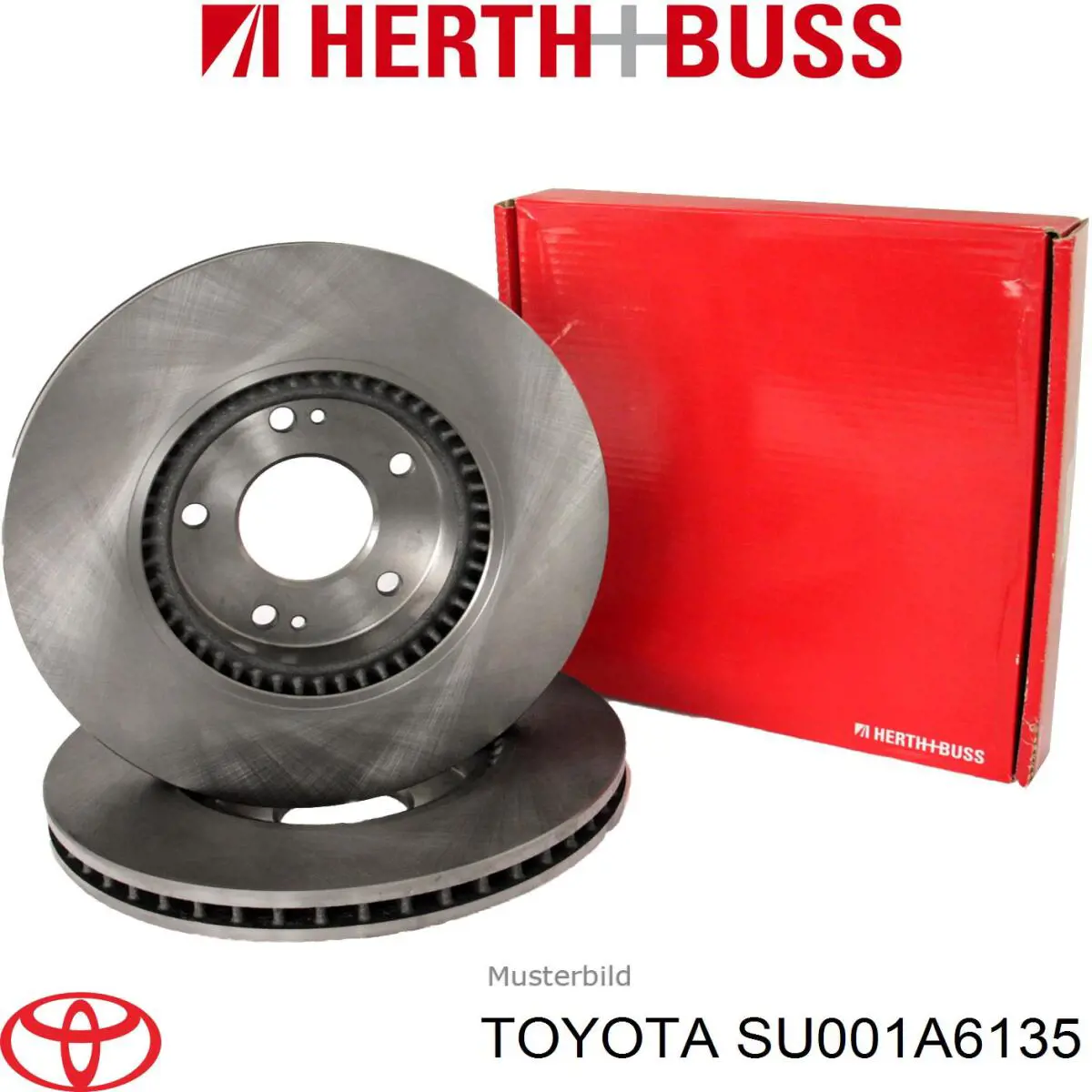 Do koszyka SU001A6135 Toyota Tarcza hamulcowa tylna