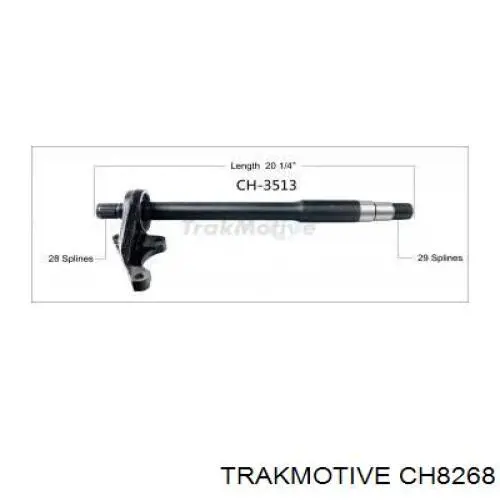 Półoś napędowa przednia lewa 68079565AA Chrysler