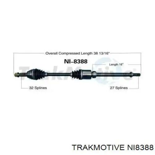 Półoś napędowa przednia prawa Nissan Altima L33 sedana (2012 - 2018) cena, od 225,67 USD