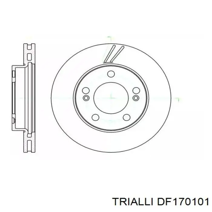 DF170101 Trialli tarcza hamulcowa przednia