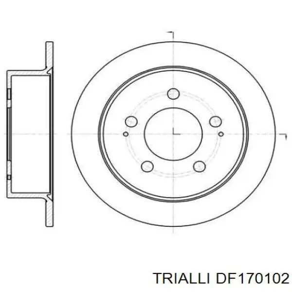 DF170102 Trialli Tarcza hamulcowa tylna