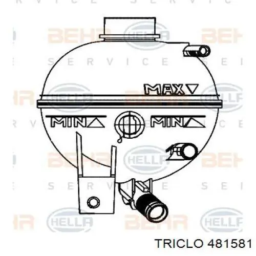 Do koszyka 481581 Triclo Zbiorniczek wyrównawczy układu chłodzenia