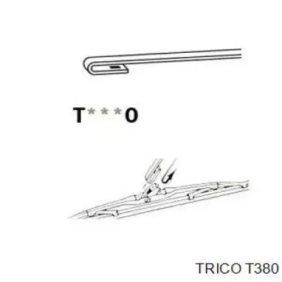 Do koszyka T380 Trico Pióro wycieraczki szyby tylnej