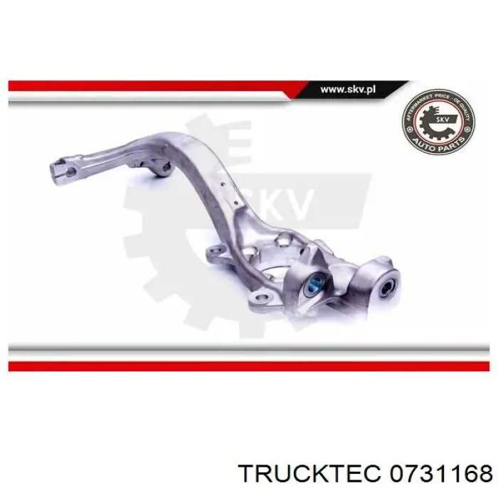 Do koszyka 0731168 Trucktec Czop (zwrotnica) przedni lewy