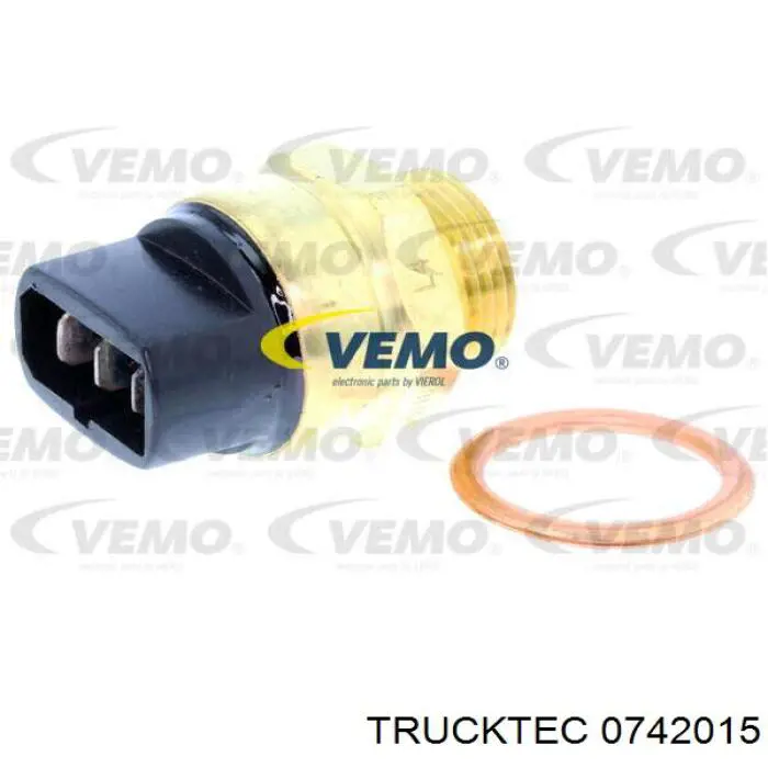 Do koszyka 0742015 Trucktec Czujnik temperatury płynu chłodzącego (włączenia wentylatora chłodnicy)