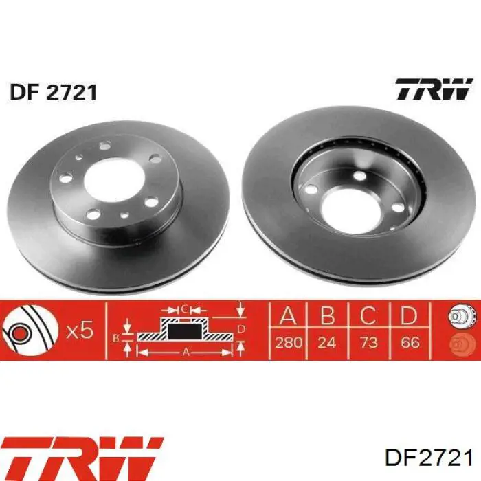 Tarcza hamulcowa przednia 51848618 Fiat/Alfa/Lancia
