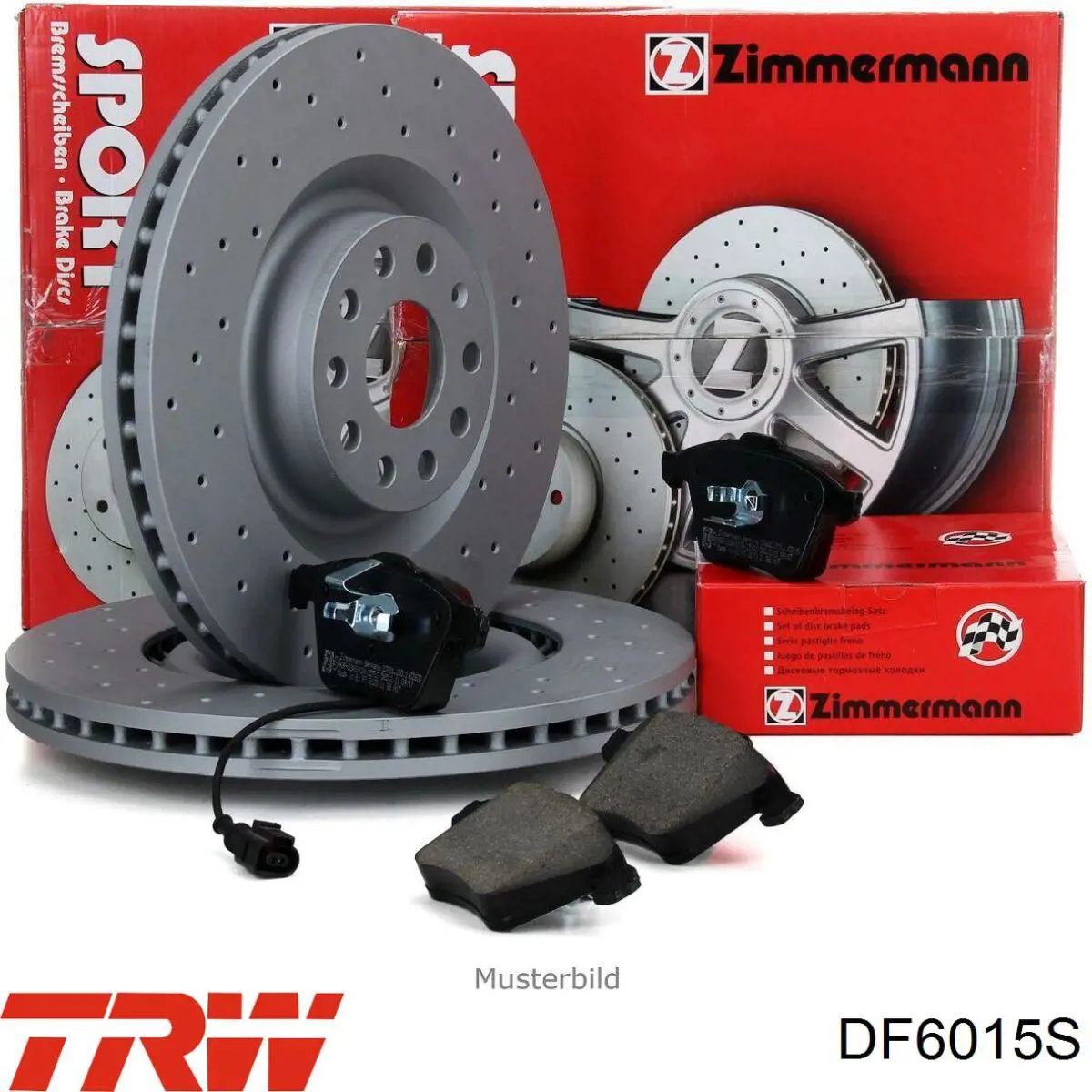Do koszyka DF6015S TRW Tarcza hamulcowa przednia
