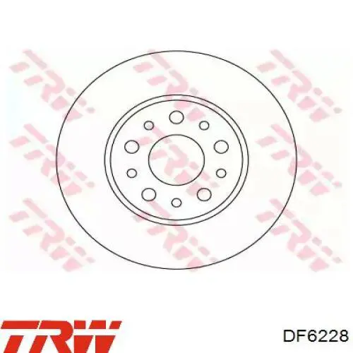 DF6228 TRW tarcza hamulcowa tylna