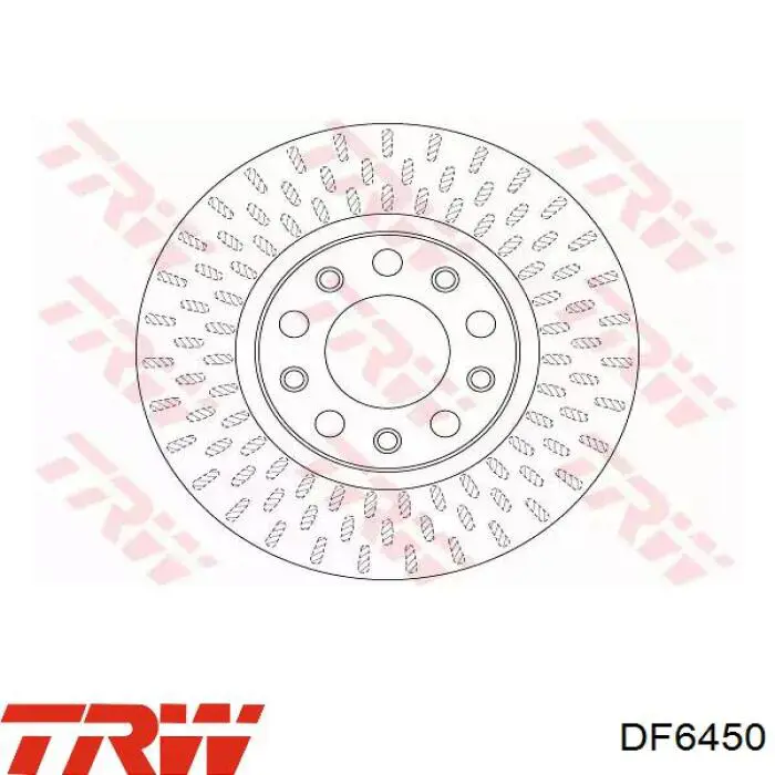 DF6450 TRW tarcza hamulcowa przednia