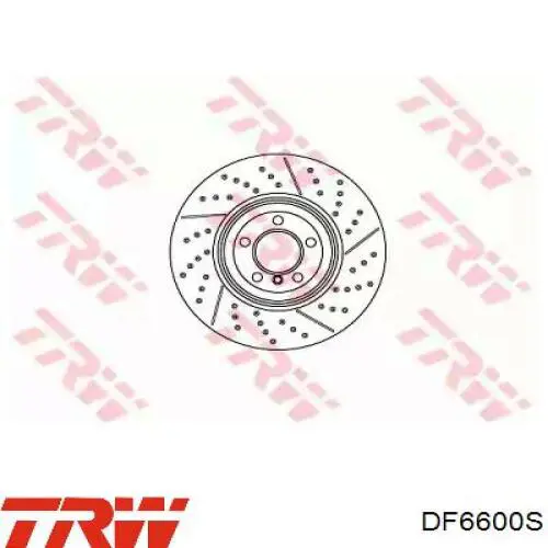Tarcza hamulcowa przednia DF6600S TRW