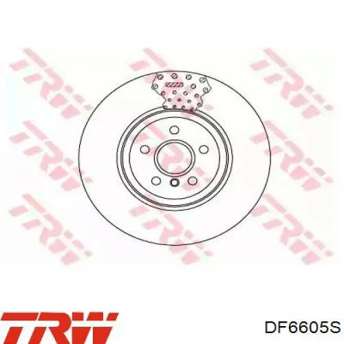 DF6605S TRW Tarcza hamulcowa przednia