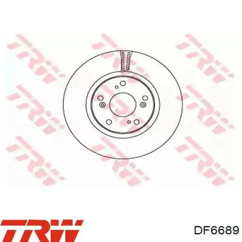 DF6689 TRW Tarcza hamulcowa przednia
