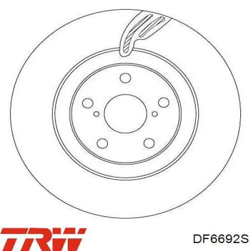 Tarcza hamulcowa przednia TRW DF6692S cena, od 137,52 USD