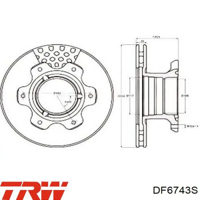 46393184 Iveco Tarcza hamulcowa tylna