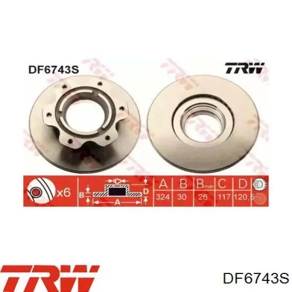 Tarcza hamulcowa tylna Iveco 46393184 cena, od 130,61 USD