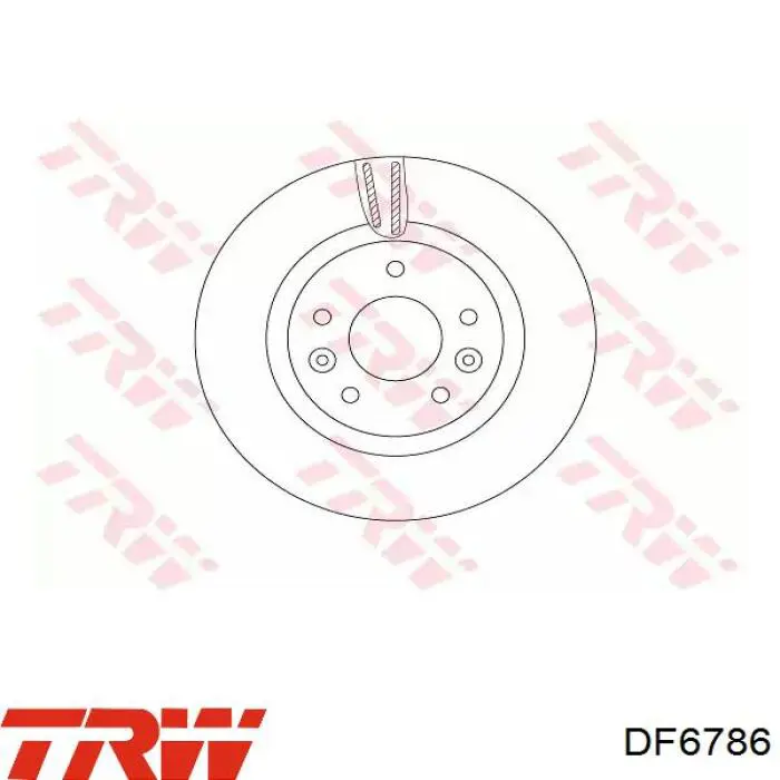 DF6786 TRW Tarcza hamulcowa przednia