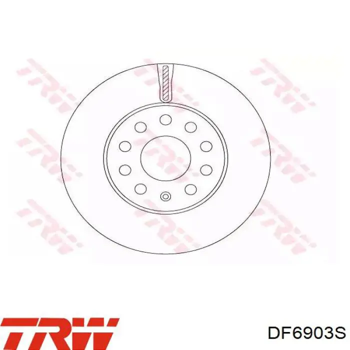 DF6903S TRW Tarcza hamulcowa przednia