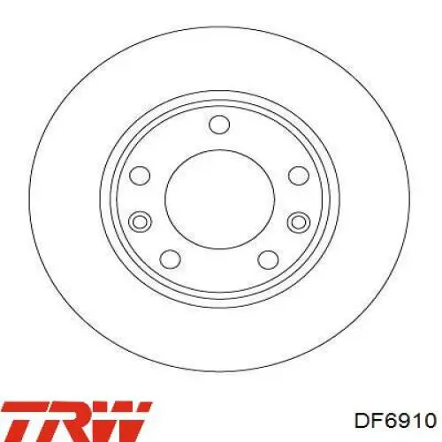 DF6910 TRW Tarcza hamulcowa tylna