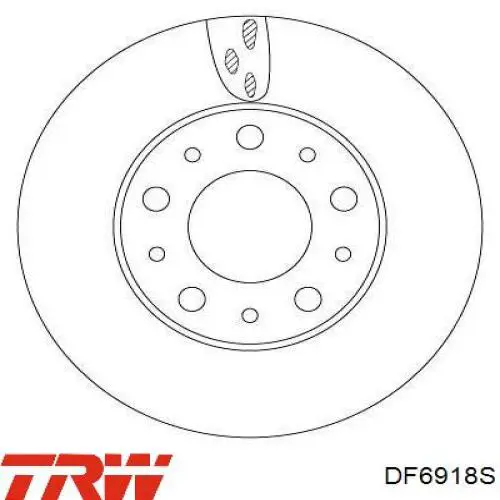 DF6918S TRW Tarcza hamulcowa przednia