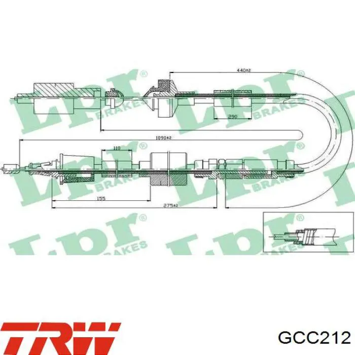 Do koszyka GCC212 TRW Linka sprzęgła