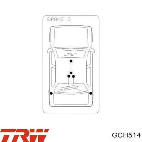 Linka hamulca ręcznego tylna prawa/lewa TRW GCH514 cena, od 47,49 USD
