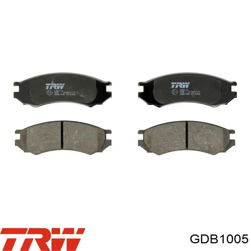 Klocki hamulcowe przednie tarczowe TRW GDB1005 cena, od 19,17 USD