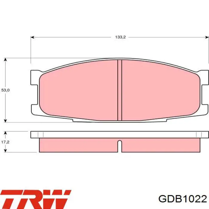 Klocki hamulcowe przednie tarczowe TRW GDB1022 cena, od 34,14 USD