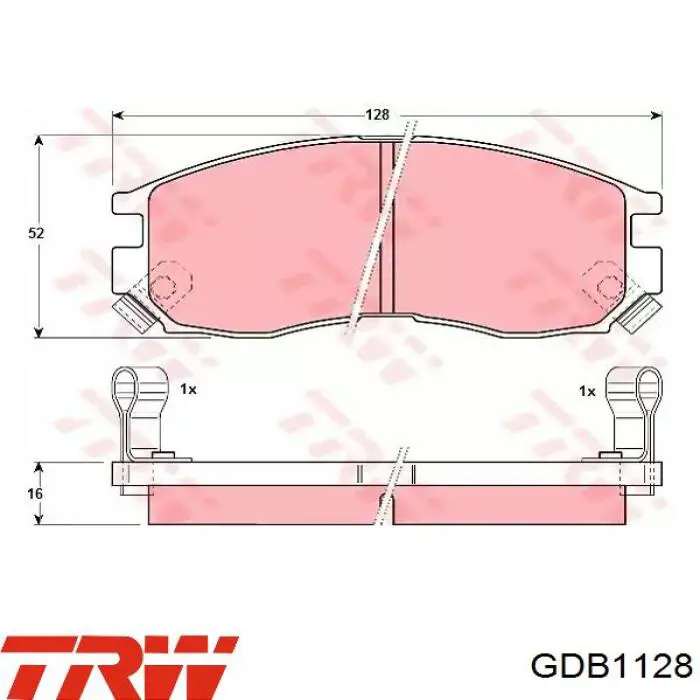 Klocki hamulcowe przednie tarczowe TRW GDB1128 cena, od 24,10 USD
