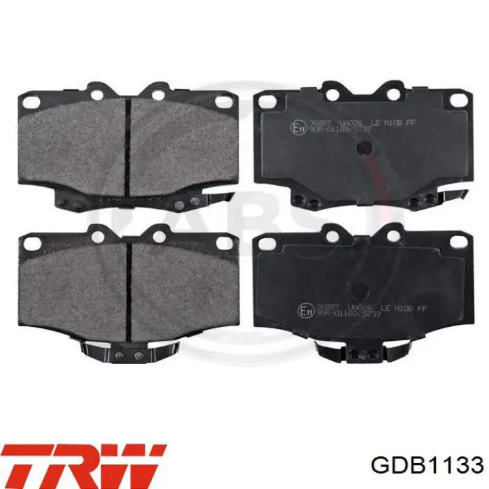 Klocki hamulcowe przednie tarczowe TRW GDB1133 cena, od 28,27 USD