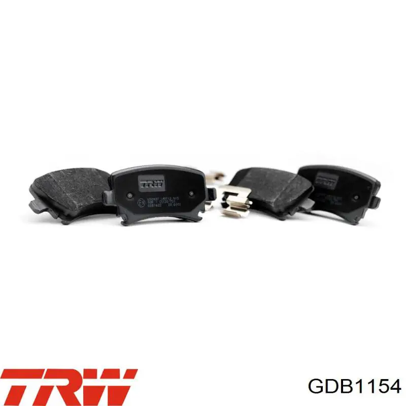 Do koszyka GDB1154 TRW Klocki hamulcowe przednie tarczowe
