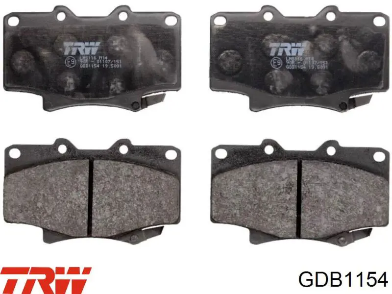 Klocki hamulcowe przednie tarczowe TRW GDB1154 cena, od 23,67 USD
