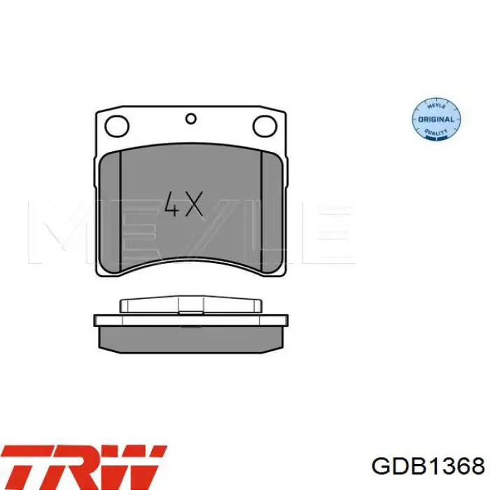Klocki hamulcowe przednie tarczowe TRW GDB1368 cena, od 25,65 USD