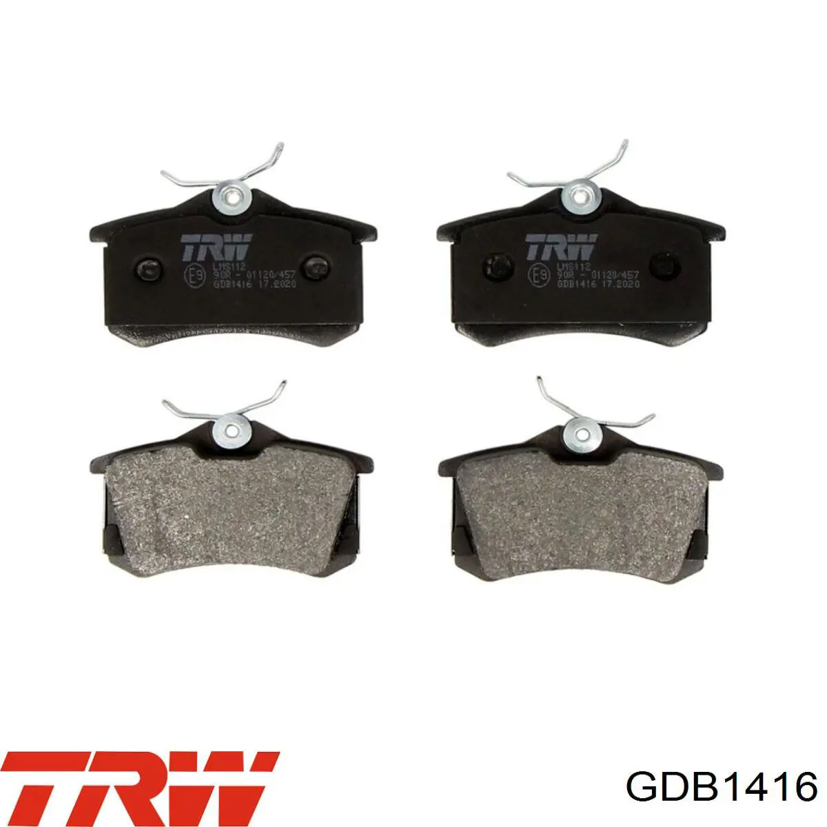 Okładziny (klocki) do hamulców tarczowych tylne TRW GDB1416 cena, od 23,28 USD