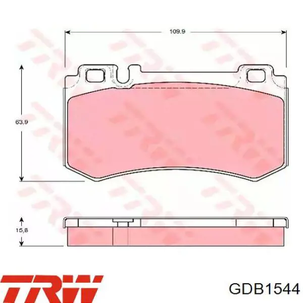 Okładziny (klocki) do hamulców tarczowych tylne TRW GDB1544 cena, od 35,94 USD