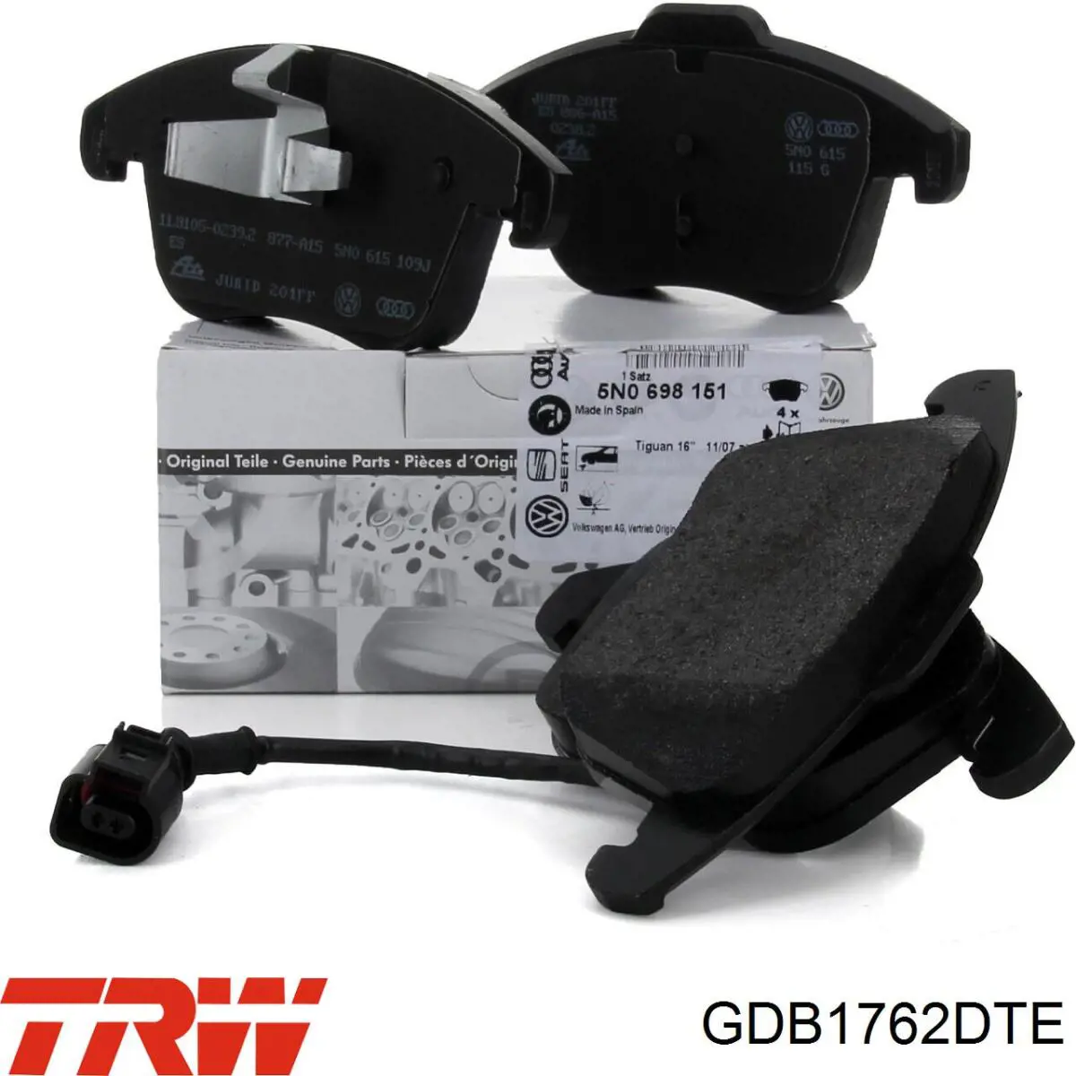 Klocki hamulcowe przednie tarczowe TRW GDB1762DTE cena, od 33,56 USD