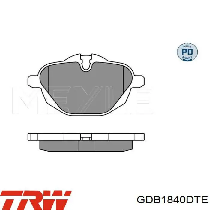 Okładziny (klocki) do hamulców tarczowych tylne TRW GDB1840DTE cena, od 25,98 USD